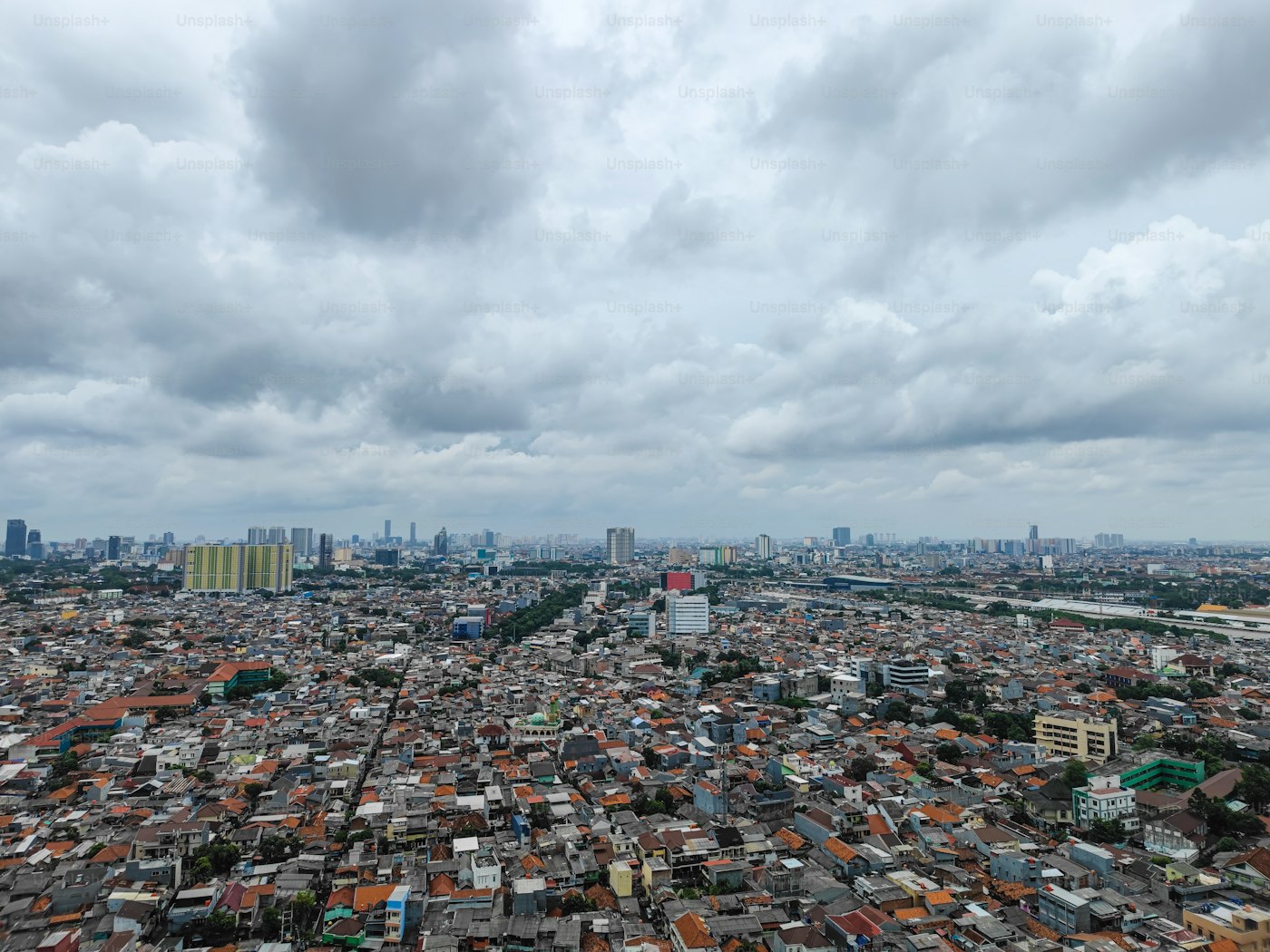 Jakarta city skyline with high-rise development under construction